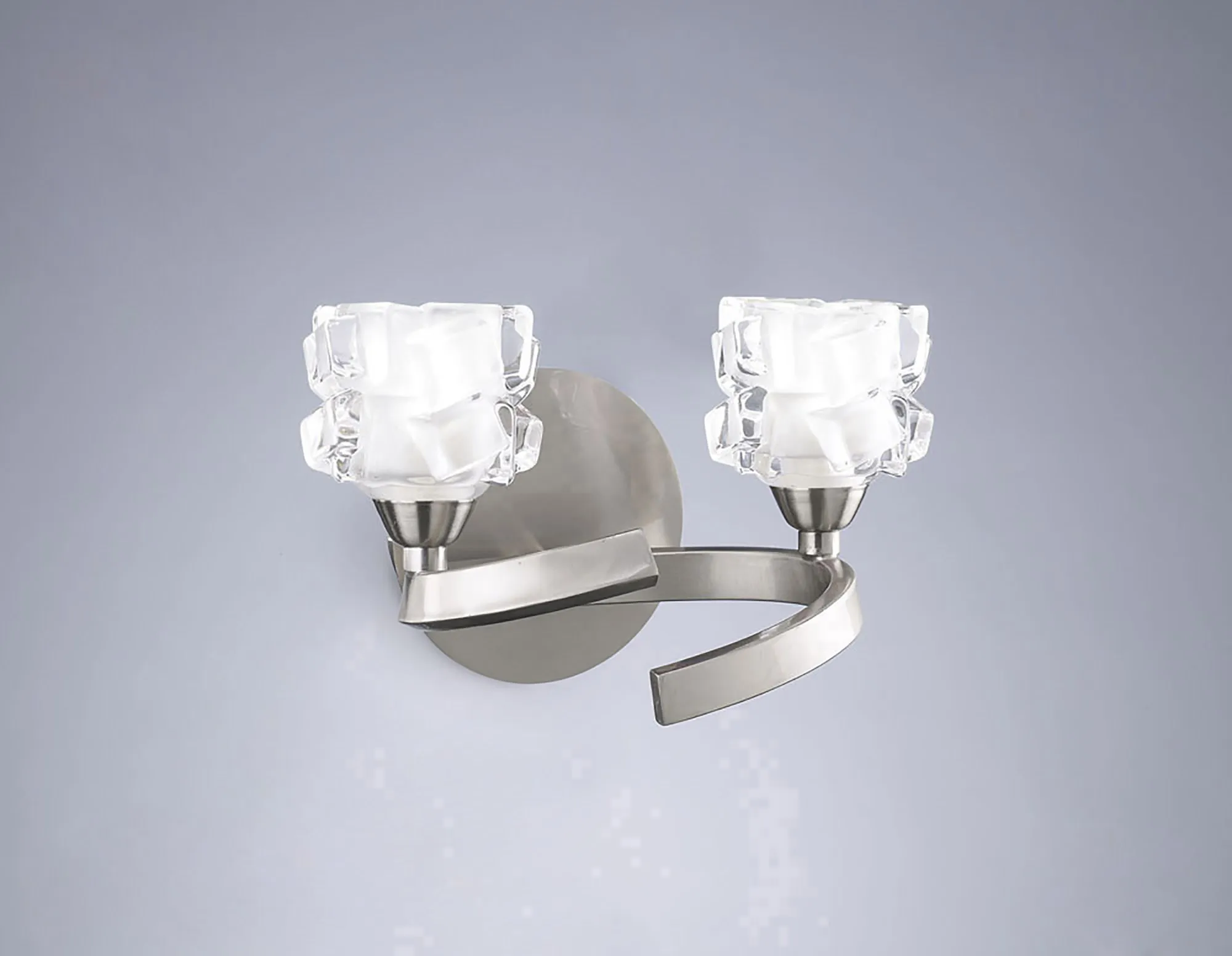 Ice Satin Nickel Wall Lights Mantra Armed Wall Lights